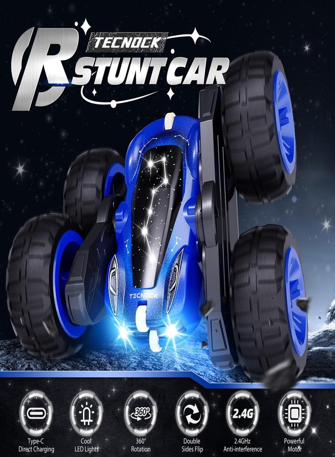 Tecnock Remote Control Car, 2.4GHz RC Cars with USB-C Easy Charging, 4WD Double Sided 360° Rotates and Flips RC Stunt Car, Toys Gift for Boys and Girls Ages 6-8, 8-12 - Image 2